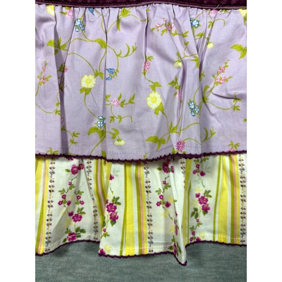 Matilda Jane Girls Sz 8‎ Floral Sleeveless Peplum Prudence Gingham Ruffle - Picture 4 of 7